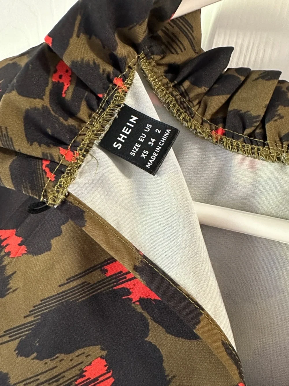 Leopard Print Top with Ruffles - Picture 5 of 6